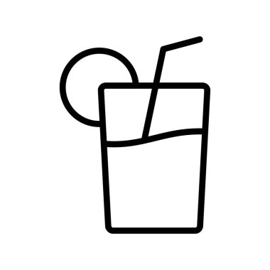 meyve suyu vektör simgesi bardağı