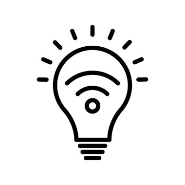 Ampul simgesinin vektör illüstrasyonu