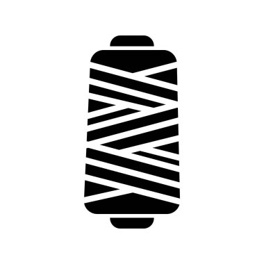 İp simgesi. Web tasarımı için basit iplik vektör sembolü çizimi