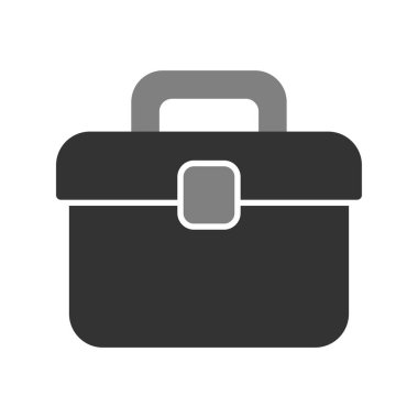 Evrak çantası simgesinin basit vektör illüstrasyonu.