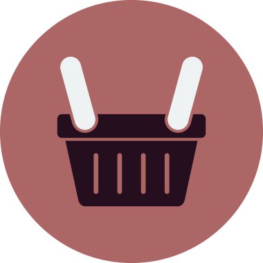 boş alışveriş sepeti vektör çizimi