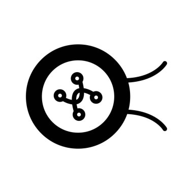 vektör illüstrasyonu, yuvarlak pin düğmesi 