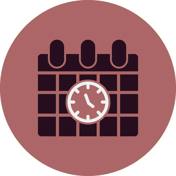 時刻表と時計のベクトルフラットアイコン — ストックベクタ