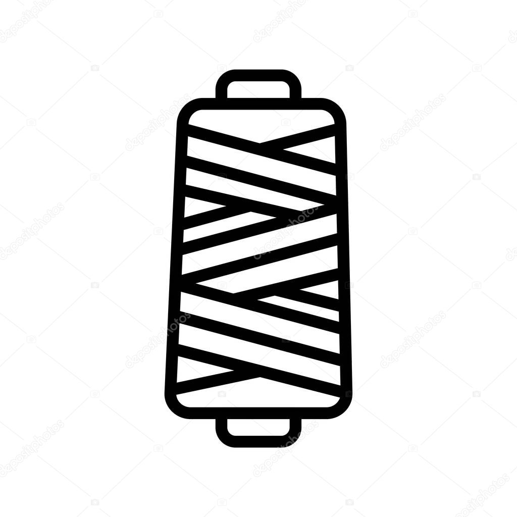 thread icon. simple illustration of yarn vector symbol for web design