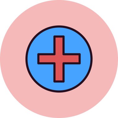 Basit bir artı, tıbbi işaret simgesi