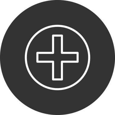 Basit bir artı, tıbbi işaret simgesi