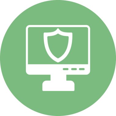 vektör ağ güvenlik sistemi simgesi çizimi