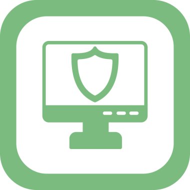 vektör ağ güvenlik sistemi simgesi çizimi