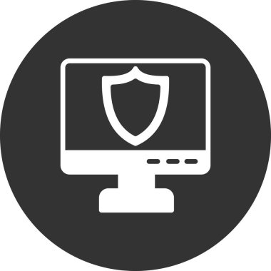 vektör ağ güvenlik sistemi simgesi çizimi