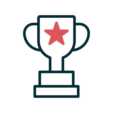 Kupa. Web simgesi basit illüstrasyon