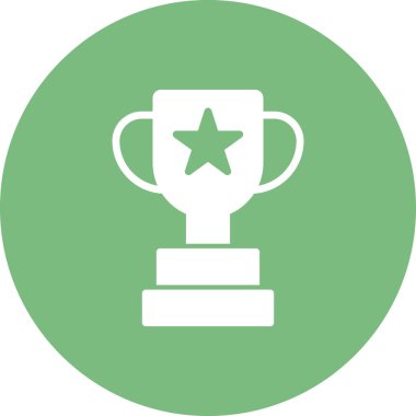 ödül kupa simgesi, vektör illüstrasyonu