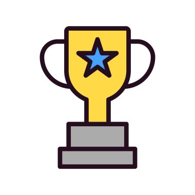 Kupa. Web simgesi basit illüstrasyon