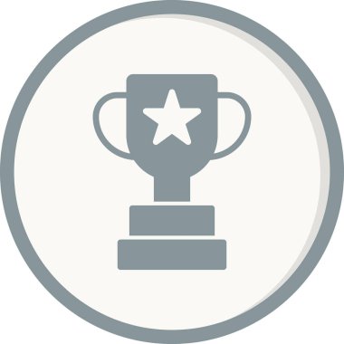 Kupa. Web simgesi basit illüstrasyon