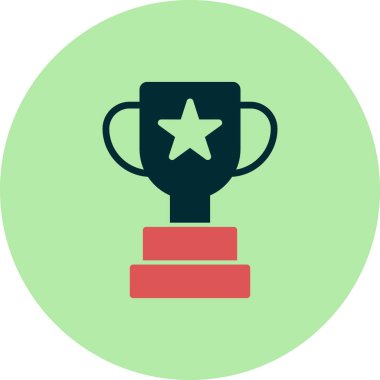 ödül kupa simgesi, vektör illüstrasyonu