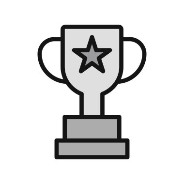 Kupa ikonu vektörü. İnce çizgi işareti. izole edilmiş sınır sembolü çizimi