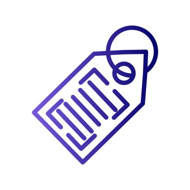 Soyut arkaplanda izole edilmiş barkod simgesi, vektör illüstrasyonu