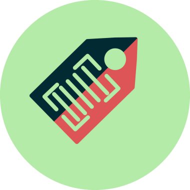 Soyut arkaplanda izole edilmiş barkod simgesi, vektör illüstrasyonu