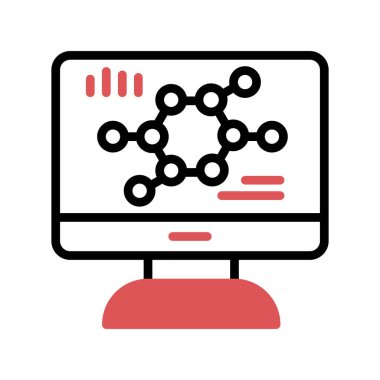 Biyoinformatik seo modern simgenin vektör illüstrasyonu