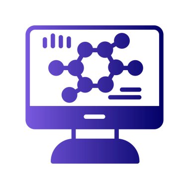 Biyoinformatik seo modern simgenin vektör illüstrasyonu