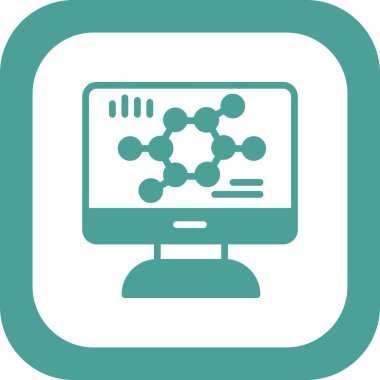 Biyoinformatik seo modern simgenin vektör illüstrasyonu