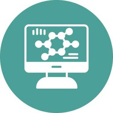 Biyoinformatik seo modern simgenin vektör illüstrasyonu