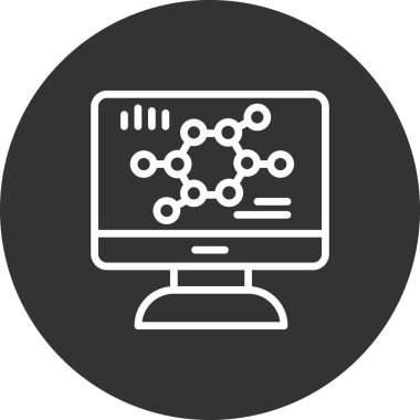 Biyoinformatik seo modern simgenin vektör illüstrasyonu