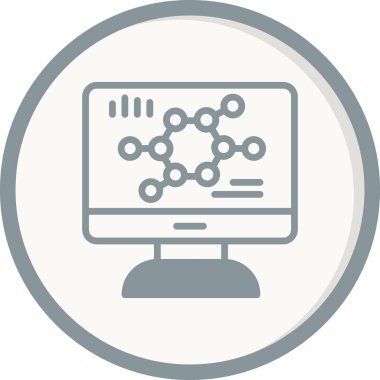 Biyoinformatik seo modern simgenin vektör illüstrasyonu