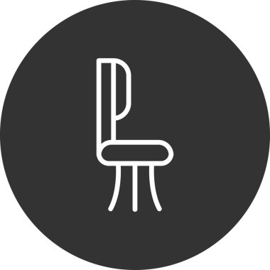 Arkaplanda soyut sandalye simgesi, vektör illüstrasyonu