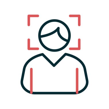 Profil Avatar Kadın ikonu. vektör illüstrasyonu