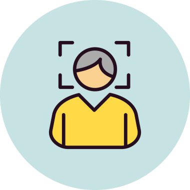 Profil Avatar Kadın ikonu. vektör illüstrasyonu