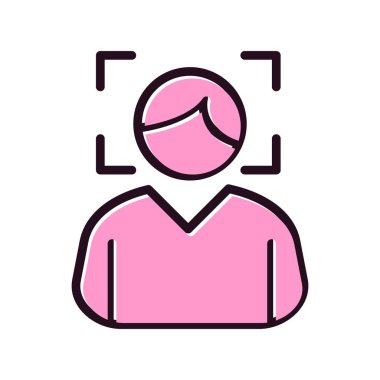 Profil Avatar Kadın ikonu. vektör illüstrasyonu