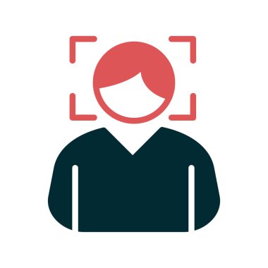 Profil Avatar Kadın ikonu. vektör illüstrasyonu