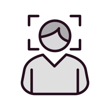 Profil Avatar Kadın ikonu. vektör illüstrasyonu