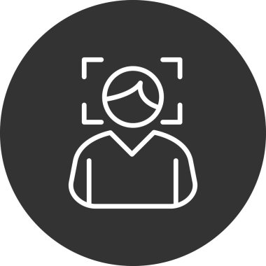 Profil Avatar Kadın ikonu. vektör illüstrasyonu