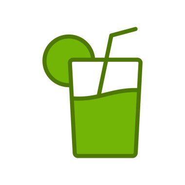 meyve suyu vektör simgesi bardağı