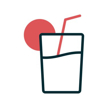 meyve suyu vektör simgesi bardağı