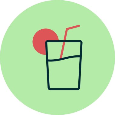 meyve suyu vektör simgesi bardağı