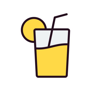 meyve suyu vektör simgesi bardağı