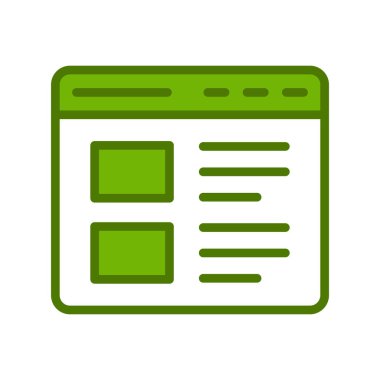 İnternet sitesi. Web simgesi vektör illüstrasyonu