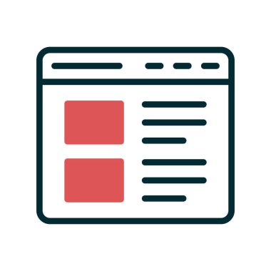 İnternet sitesi. Web simgesi vektör illüstrasyonu