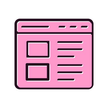 İnternet sitesi. Web simgesi vektör illüstrasyonu