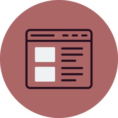 İnternet sitesi. Web simgesi vektör illüstrasyonu