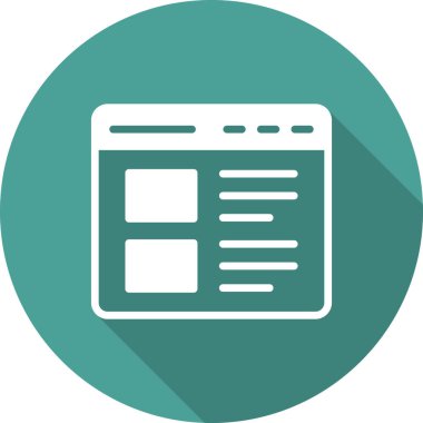 İnternet sitesi. Web simgesi vektör illüstrasyonu