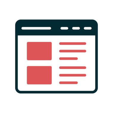 İnternet sitesi. Web simgesi vektör illüstrasyonu