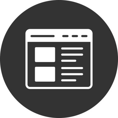 İnternet sitesi. Web simgesi vektör illüstrasyonu