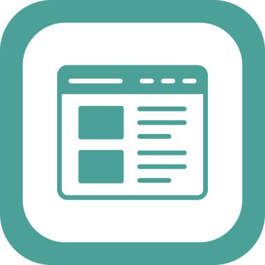 İnternet sitesi. Web simgesi vektör illüstrasyonu