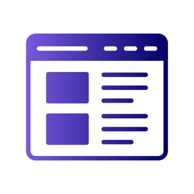 İnternet sitesi. Web simgesi vektör illüstrasyonu