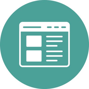 İnternet sitesi. Web simgesi vektör illüstrasyonu