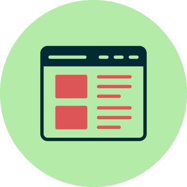 İnternet sitesi. Web simgesi vektör illüstrasyonu