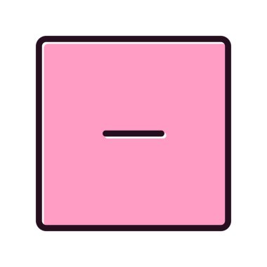 Eksi işareti simge vektör çizim